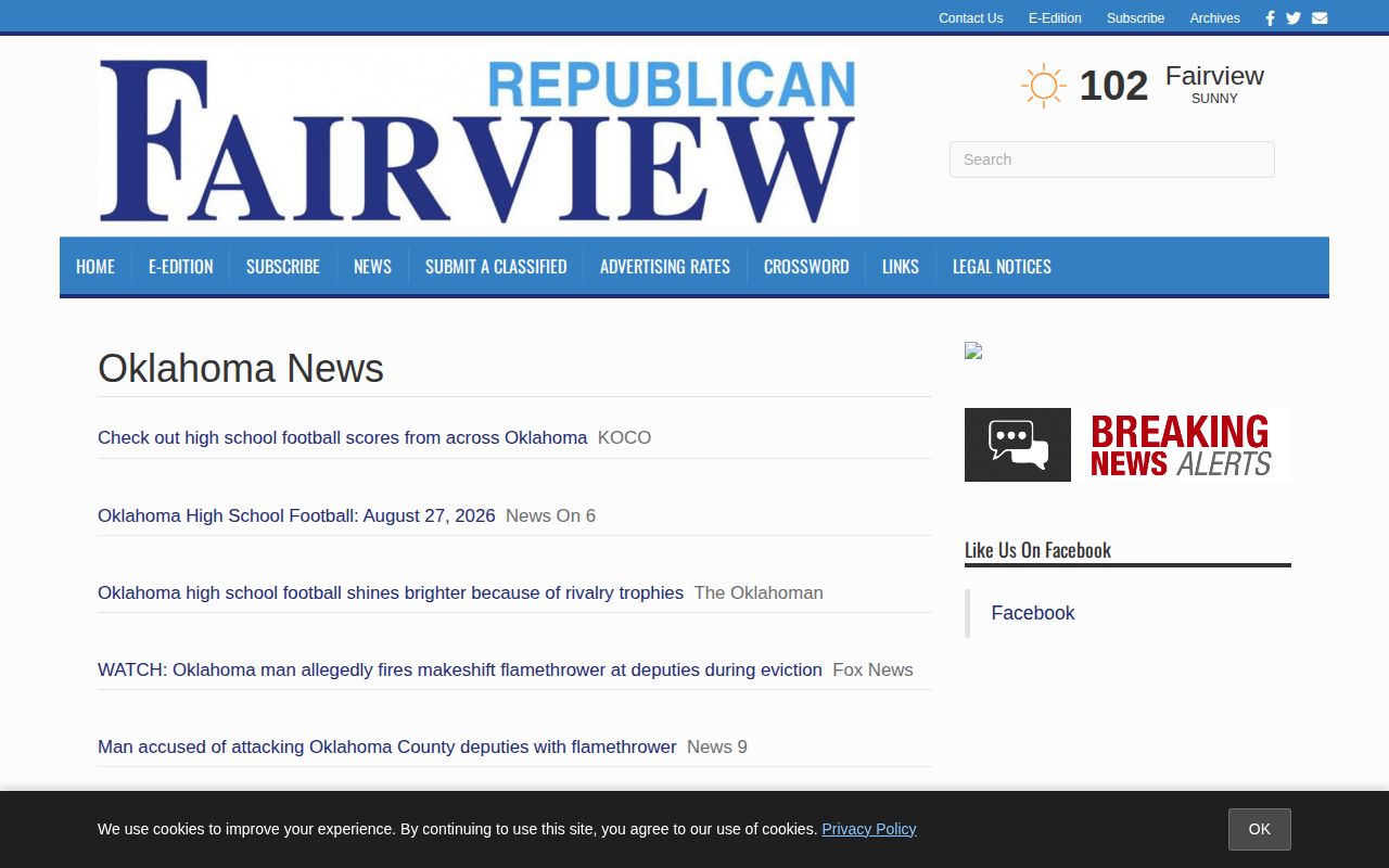 Major County local news source context for arrest record reporting